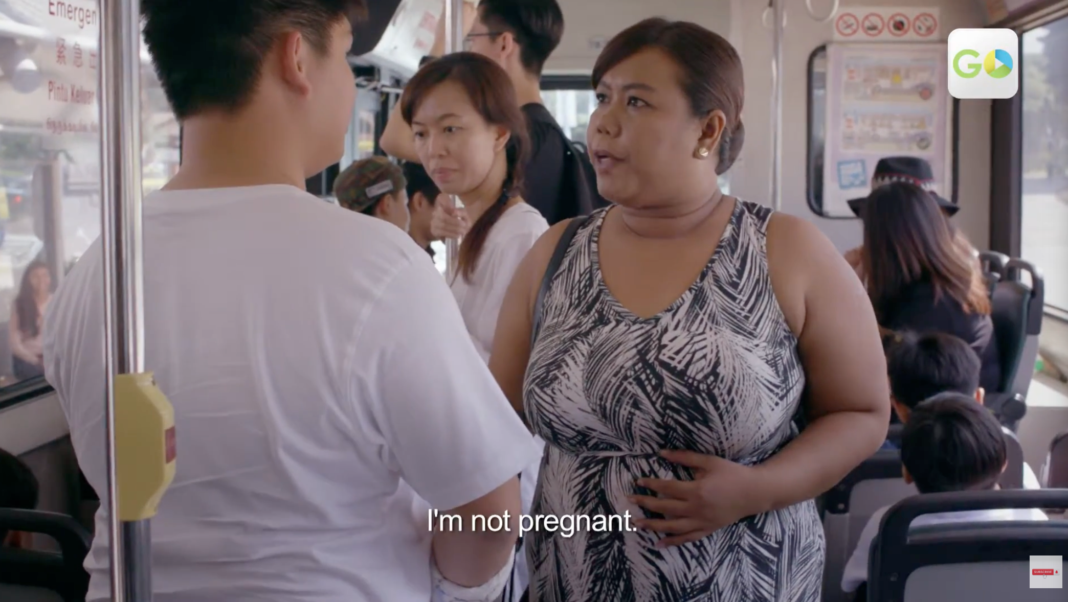 A passenger corrects the young man’s assumption in the final reversal