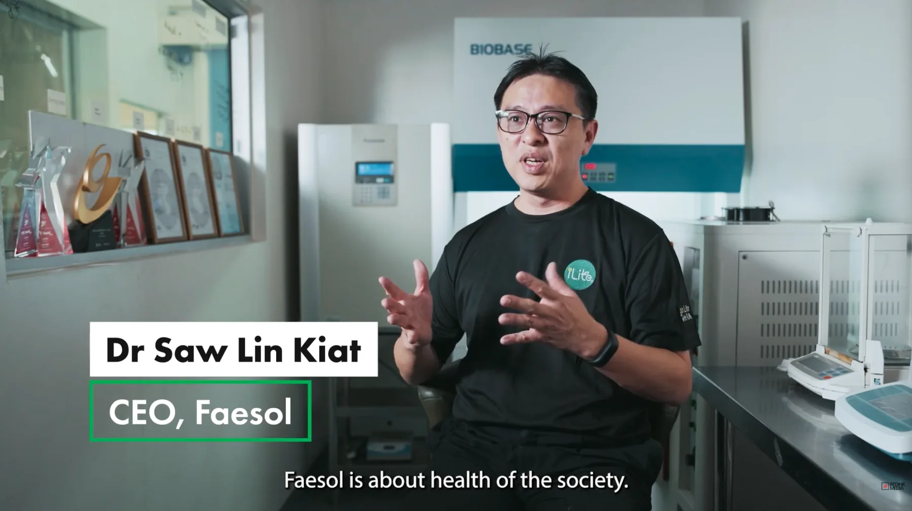 Laboratory and product processes in the Faesol film.