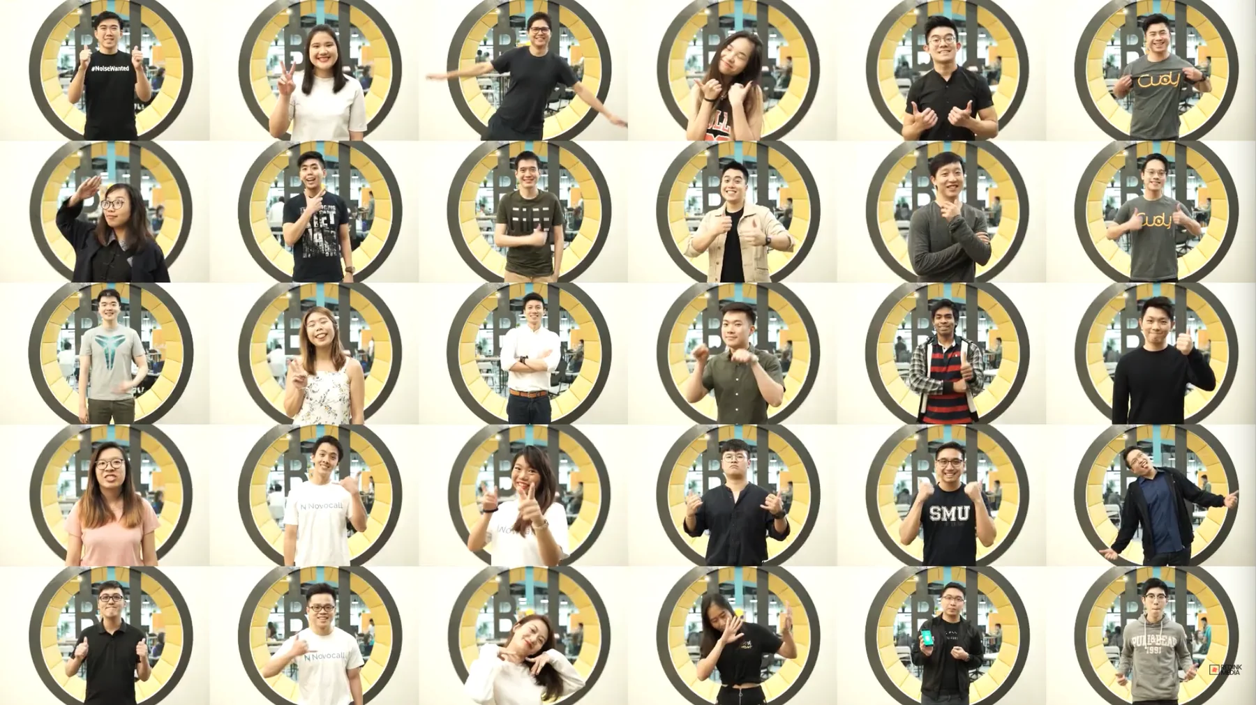 Participant grid from the SMU IIE brand film