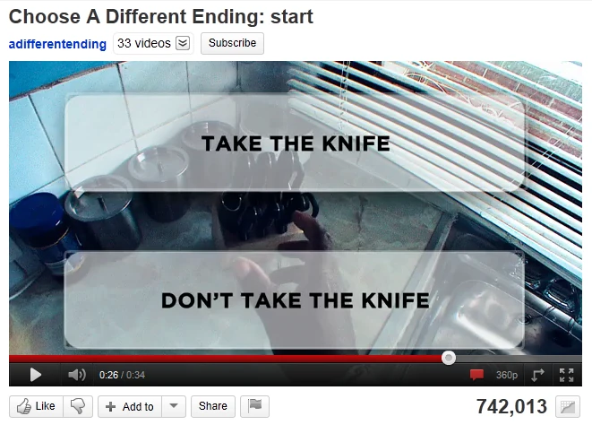 choose your own adventure video