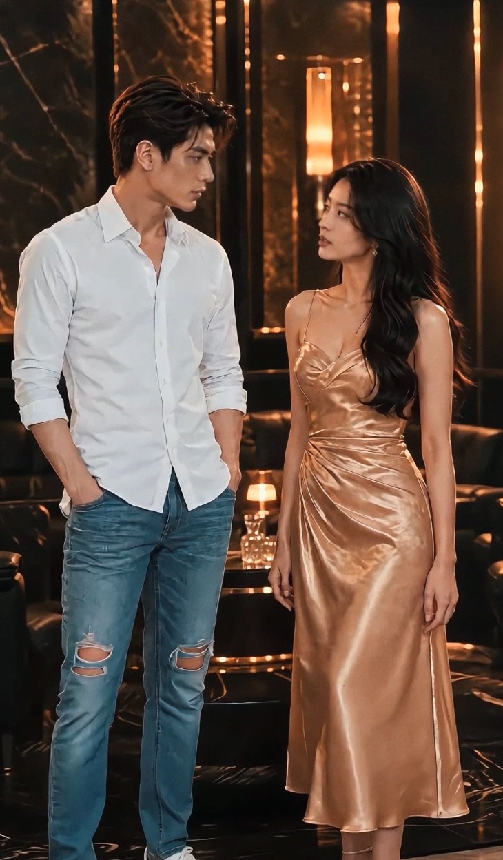 Portrait still with two leads from I Accidentally Married Singapore’s Most Hated Billionaire